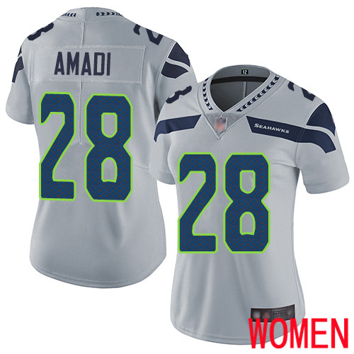 Seattle Seahawks Limited Grey Women Ugo Amadi Alternate Jersey NFL Football #28 Vapor Untouchable